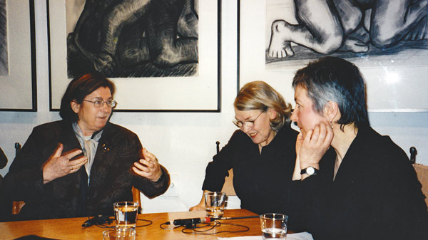 Mit Christa Wolf und Jutta Wachowiak im Literaturforum
